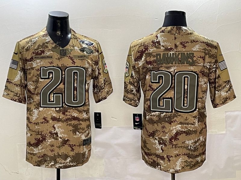 Men Philadelphia Eagles #20 Dawkins Camo 2025 Nike Salute to Service Limited NFL Jersey style 2124->philadelphia eagles->NFL Jersey